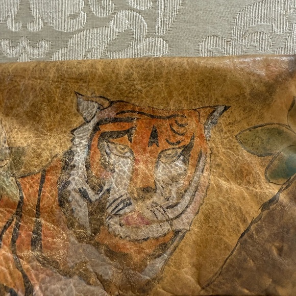 Vintage Tiger Print Leather Bag - Picture 2 of 16